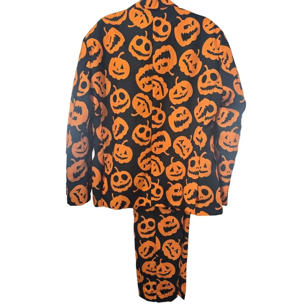 Spirit Xl Pumpkin Jack-a-lantern Suit Jacket & Pants - Picture 2 of 13